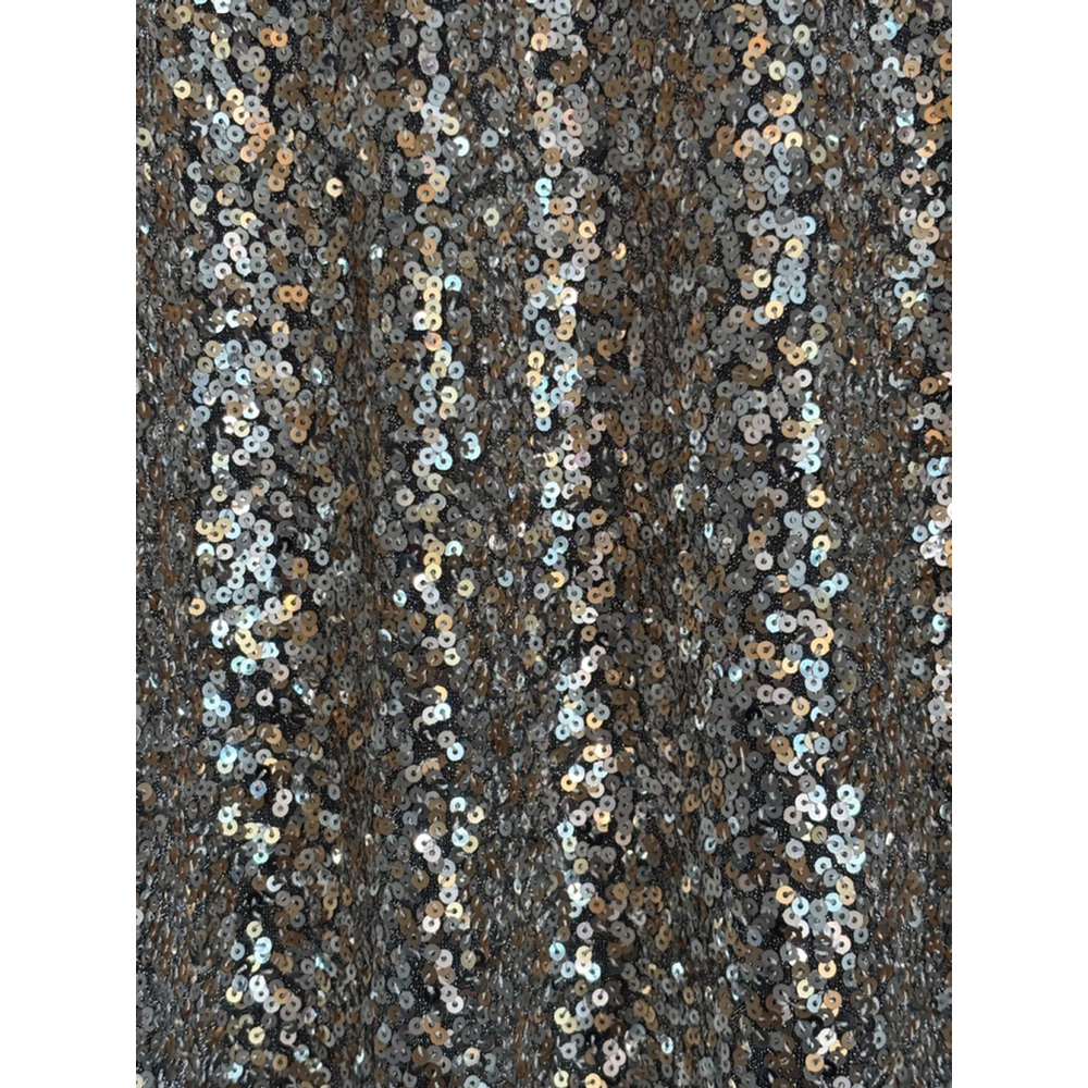 Anthropologie OPT Silver Sequin Long Sleeve Sheath Dress Medium Festival Sexy - Picture 4 of 11